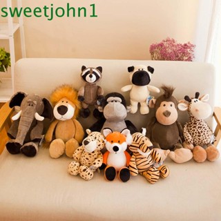 Sweetjohn ตุ๊กตาสุนัข ช้าง สิงโต แรคคูน น่ารัก|ของเล่นยัดไส้ ยีราฟ