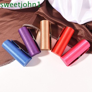 Sweetjohn กล่องใส่ลิปสติก พร้อมกระจก สีพื้น สไตล์เรโทร สําหรับผู้หญิง
