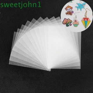 Sweetjohn แผ่นฟิล์มพลาสติก หดได้ สําหรับทําเครื่องประดับ DIY 5 ชิ้น