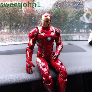 Sweetjohn ฟิกเกอร์ Avengers Iron Man Goods Cute Auto Center Console สําหรับตกแต่งภายในรถยนต์