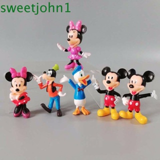 Sweetjohn ตุ๊กตาฟิกเกอร์ PVC รูปการ์ตูนมิกกี้เมาส์น่ารัก สําหรับตกแต่งเค้ก