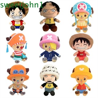 Sweetjohn ของเล่นตุ๊กตาลิง Ace Monkey D Luffy Zoro Chopper ขนาด 25 ซม. ของขวัญ สําหรับเด็ก