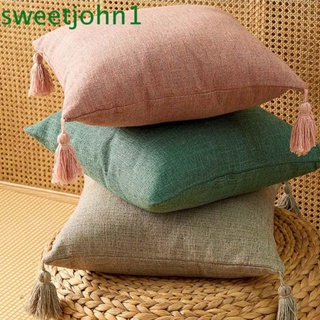 Sweetjohn ปลอกหมอน ผ้าฝ้าย ผ้าลินิน สําหรับตกแต่งบ้าน ห้องนอน รถยนต์