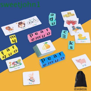 Sweetjohn การ์ดเกมสะกดคําตัวอักษรภาษาอังกฤษ สําหรับเด็ก