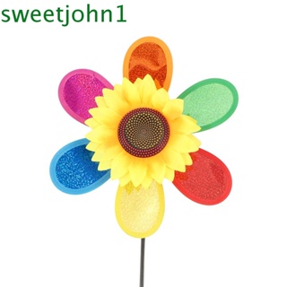 Sweetjohn กังหันลม ดอกทานตะวัน สีสันสดใส เลื่อม ของขวัญเด็ก บ้าน ของเล่นเด็ก