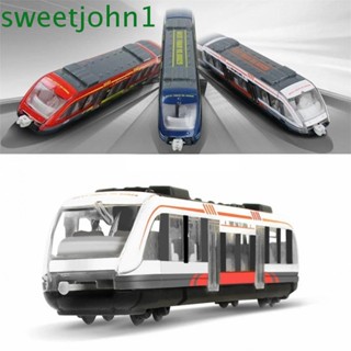 Sweetjohn ของเล่นรถไฟจําลอง โลหะอัลลอย เสริมการศึกษา สําหรับเด็ก