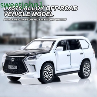 Sweetjohn โมเดลรถยนต์จําลอง 4 ประตู 1/36 Lexus Lx570 ขนาดเล็ก ของเล่นสําหรับเด็ก