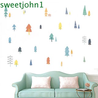 Sweetjohn สติกเกอร์ติดผนัง ลายต้นไม้ สไตล์โมเดิร์น สําหรับตกแต่งห้องเด็ก