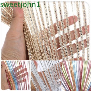 Sweetjohn ผ้าม่านลูกปัด 100x200 ซม. สําหรับแขวนตกแต่งประตูห้องนั่งเล่น