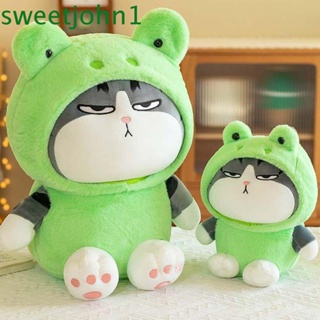 Sweetjohn หมอนตุ๊กตานุ่ม รูปการ์ตูนกบ แพนด้า แพนด้า สําหรับตกแต่งบ้าน โซฟา แมว