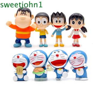 Sweetjohn โมเดลตุ๊กตาฟิกเกอร์ Doraemon ขนาดเล็ก ของเล่นสะสม สําหรับเด็ก