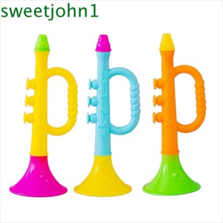 Sweetjohn เครื่องดนตรีแตรเด็ก ของเล่นเพื่อการศึกษา เครื่องดนตรี ของขวัญที่ดีที่สุด ของเล่นเด็กที่มีสีสัน เด็กทรัมเป็ต