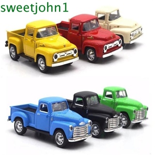 Sweetjohn โมเดลรถปิ๊กอัพจําลองคลาสสิก 1/32 ของเล่นสําหรับเด็ก