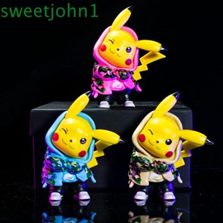 Sweetjohn โมเดลฟิกเกอร์ PVC รูปการ์ตูนโปเกม่อน Kawaii ของเล่นสําหรับเด็ก