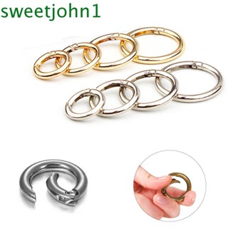 Sweetjohn ตะขอสปริงโอริง พวงกุญแจคาราบิเนอร์ เปิดได้ สําหรับทําเครื่องประดับ DIY