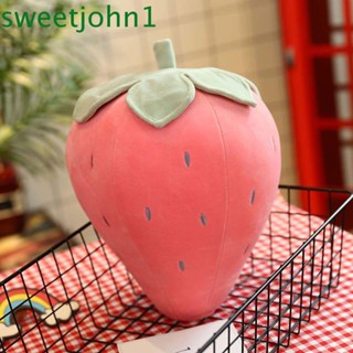 Sweetjohn ตุ๊กตาสตรอเบอร์รี่ ผ้ากํามะหยี่ขนนิ่ม ขนาด 25 40 ซม. ของขวัญ สําหรับตกแต่งบ้าน