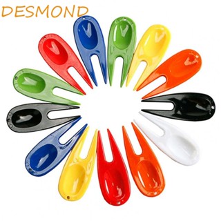 Desmond ส้อมพลาสติก ตําแหน่งลูกกอล์ฟ สีเขียว สําหรับเล่นกอล์ฟ สนามกอล์ฟ 10 ชิ้น