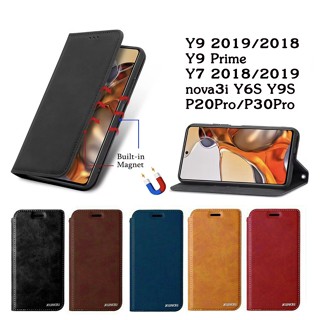 015.เคสกระเป๋าหนัง ตั้งได้ HUAWEI - Y9(2019) Y9(2018) Y7 nova3i  Y6S Y9S P20 P30 Pro Y9prime พร้อมช่องใส่บัตร