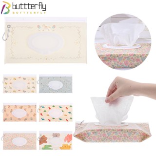 Buttterfly กระเป๋าผ้าเช็ดทําความสะอาดเปียก แบบพกพา อุปกรณ์เสริม สําหรับรถเข็นเด็ก