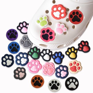 Jibbitz Crocs Paw Jibits Charm Dog Shoe Charms Cat Croc Jibbits Pins น่ารัก อุปกรณ์เสริมสําหรับตกแต่งรองเท้าผู้หญิง