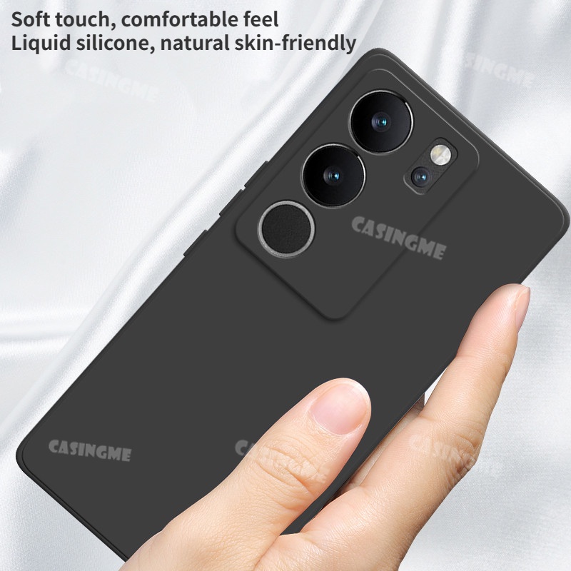 เคสซิลิโคนนิ่ม ทรงสี่เหลี่ยม กันกระแทก สําหรับ Vivo V30 รูปที่ 4