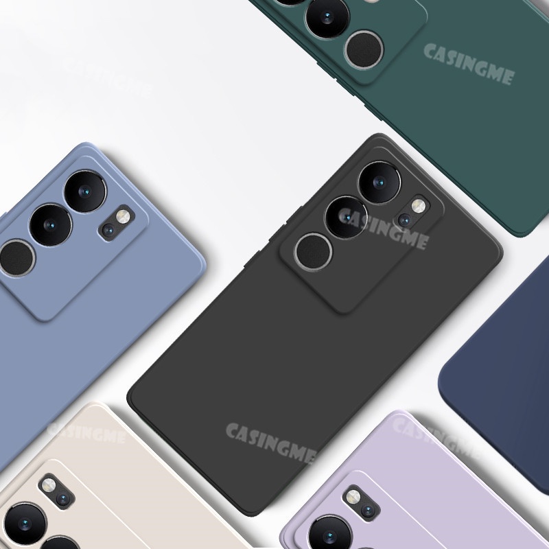 เคสซิลิโคนนิ่ม ทรงสี่เหลี่ยม กันกระแทก สําหรับ Vivo V30 รูปที่ 5