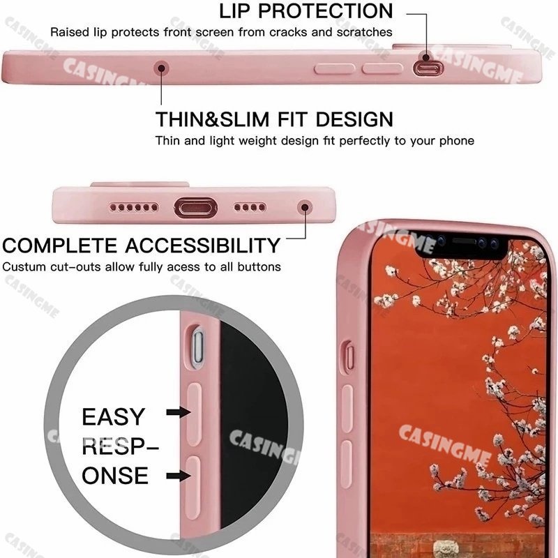 เคสซิลิโคนนิ่ม ทรงสี่เหลี่ยม กันกระแทก สําหรับ Vivo V30 รูปที่ 6