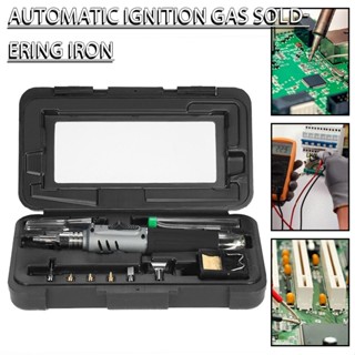 New 10 in 1 HS-1115K Pro Butane Gas Soldering Iron 26ml Welding Kit Torch