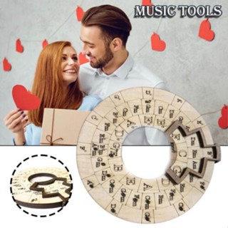 Wooden Melody Tool,Circle Wooden Wheel &amp;Musical Educational Tool of Fifths Wheel