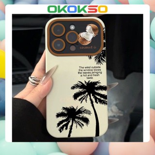 [Okso] ใหม่ เคสโทรศัพท์มือถือแบบนิ่ม กันกระแทก ลายการ์ตูนต้นมะพร้าว และต้นมะพร้าว สําหรับ OPPO Reno9 Reno8 Reno7pro reno6 5