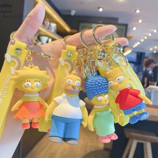 Augustina Simpsons พวงกุญแจ ของขวัญ Homer J. พวงกุญแจ จี้การ์ตูนอนิเมะ Simpson Catoon Bart Simpson สําหรับเด็ก