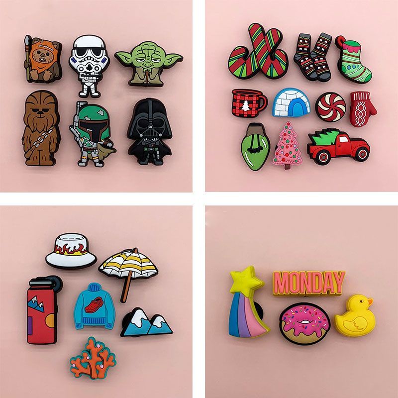 Crocs jibbitz หัวเข็มขัดรองเท้ารูการ์ตูนน่ารัก Crocs charms Star Wars series รองเท้าแตะหัวเข็มขัดตกแต่งแฟชั่นรูเกาหลีรองเท้าดอกไม้