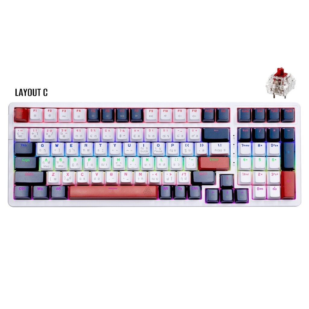 KEYBOARD EGA CMK1 CIY LAYOUT C RED SWITCH
