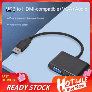 Kt* อะแดปเตอร์แปลง VGA USB 30 เป็น HDMI ใช้ได้นาน สําหรับคอมพิวเตอร์