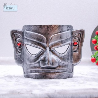 [szsirui] Sanxingdui หน้ากาก น้ําหนักเบา สร้างสรรค์ ของขวัญ สําหรับผู้หญิง ผู้ชาย การแสดงบนเวที แต่งตัว งานรื่นเริง งานรื่นเริง