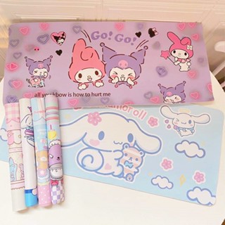 Sanrio Kuromi Cinnamoroll My Melody Pompompurin PochaccoLitter Twins Star การ์ตูนเด็กผู้หญิงหัวใจ กันน้ํา ตกแต่งโต๊ะ เสื่ออาหาร (6.8)