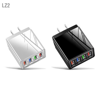 LZ2 USB Wall Charger 4 พอร์ต 3.1A Fast ปลั๊กชาร์จอะแดปเตอร์ไฟ LED สำหรับโทรศัพท์มือถือแท็บเล็ต US Plug