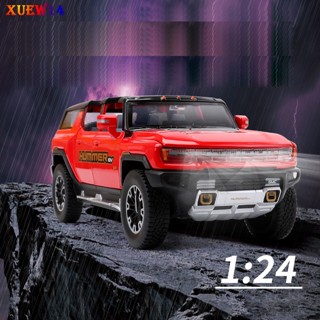 T8 โมเดลรถยนต์จําลอง อัลลอย พร้อมเสียง สําหรับ Hummer Suv 1:24