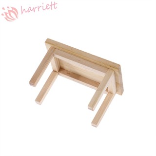 Harriett โมเดลโต๊ะไม้จําลอง ฉากงานฝีมือ DIY ของเล่นเฟอร์นิเจอร์ ของแต่งบ้าน เฟอร์นิเจอร์ ของเล่นเด็ก