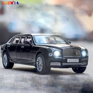 โมเดลรถยนต์จําลอง โลหะอัลลอย T8 1:24 พร้อมไฟเปิดเสียง สําหรับ Bentley Mulsanne