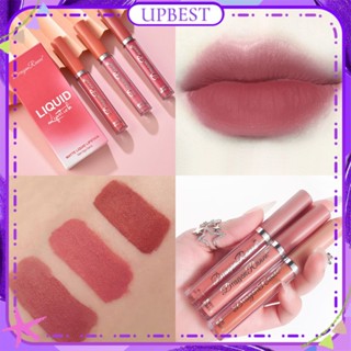 ♕ Dragon Ranee 3 สี/1 ชุดลิปสติก Set Matte Velvet Fog Surface Bean Sand Lip Gloss Easy To Colour Long Lasting Lip Makeup 4 แบบ UPBEST