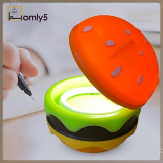 [Homyl5] โคมไฟตั้งโต๊ะ รูปแฮมเบอร์เกอร์น่ารัก หรี่แสงได้ ชาร์จ USB สําหรับตกแต่งสํานักงาน เรียน