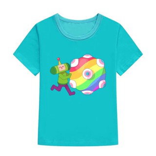 เสื้อยืดแขนสั้น ทรงหลวม ระบายอากาศได้ดี ลาย Qihang Katamari Damacy Reroll Doodle สําหรับเด็กผู้ชาย และเด็กผู้หญิง