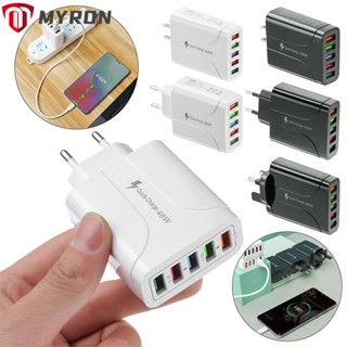 Myron หัวชาร์จพลาสติก PD 5USB แบบชาร์จเร็ว สําหรับเดินทาง