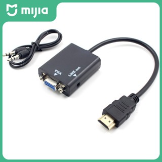 Mijia ชุดอะแดปเตอร์สายเคเบิ้ล HDMI เป็น VGA พร้อมเสียง HD HDMI TO VGA