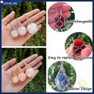 Jeanlan สร้อยคอโลหะ คริสตัล ทองแดง สีเงิน สร้างสรรค์ เปลี่ยนได้ ของขวัญ สําหรับทุกวัน