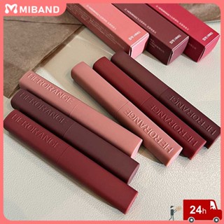 พร้อมสต็อก Herorange Saturated Matte Lipstick New Trend Moisturizing Lip Cosmetics Nonstick Pk Ysl