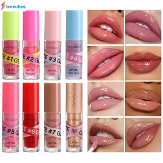 Fafamoon Moisturizing Lip Glaze Pearlescent Thin Flash Lip GLOSS ลิปสติก Water Doodle Lip Lip น้ำผึ้ง ICECUBES