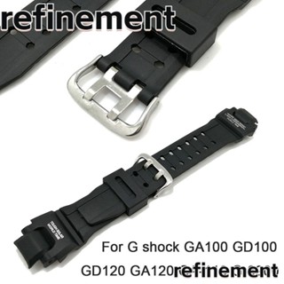 Refinement สายนาฬิกาข้อมือซิลิโคน หัวเข็มขัด สําหรับ C-asio GA100 GD100 GD120 GA120 GA-110 G-8900