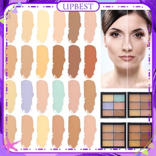 ♕ Phoera 6-color Classic CONCEALER Palette Full COVER Blemishes ปรับสีผิว คอนซีลเลอร์สามมิติ แต่งหน้าติดทนนาน 4 แบบ UPBEST